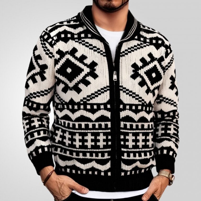Men's Jacquard Cardigan Sweater Manufacturer (4)