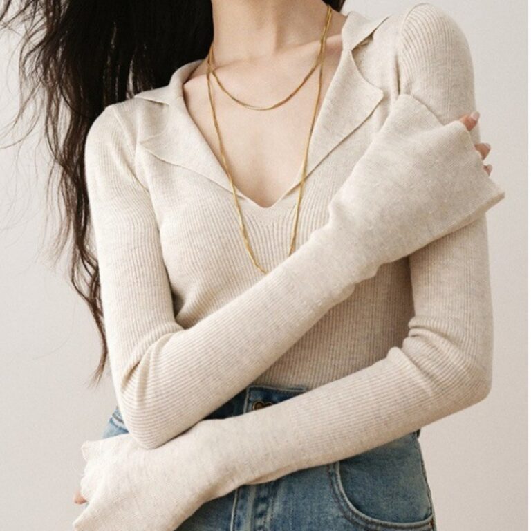 Bell sleeve women's sweater factory (1)