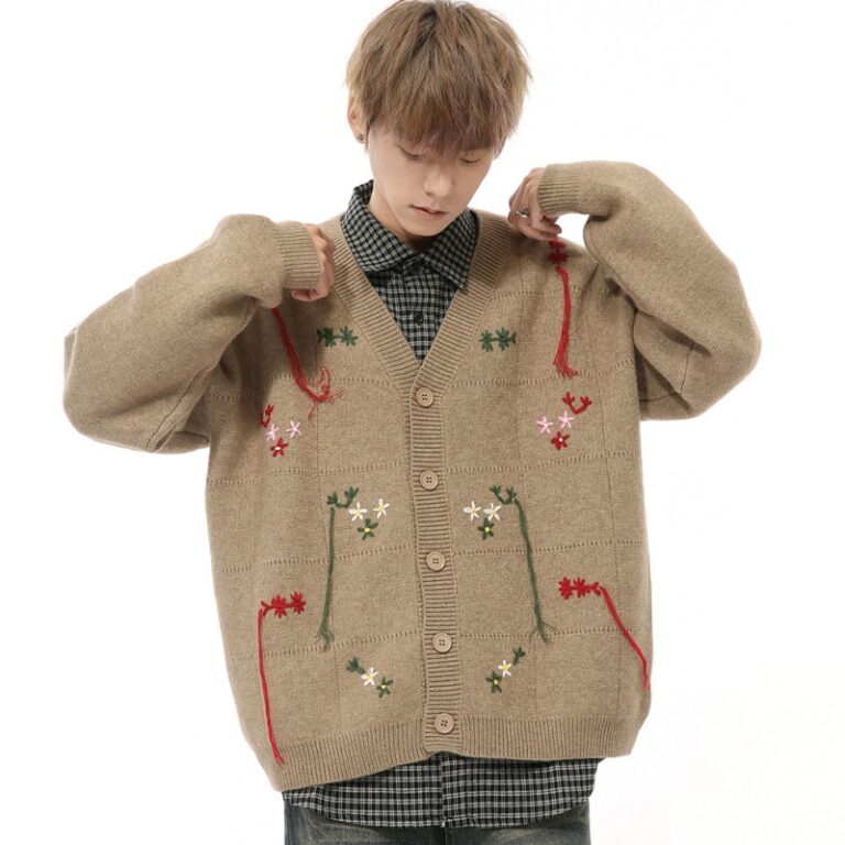 Preppy Men's Cardigan Sweater Manufacturer (4)