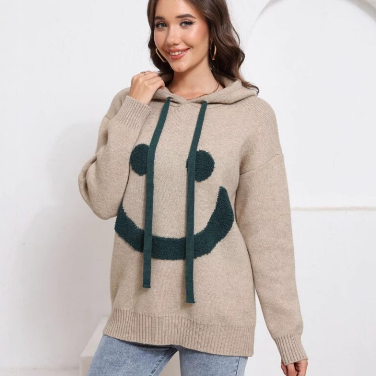 Fabbrica Smile di Donne Jacquard Hooded (2)