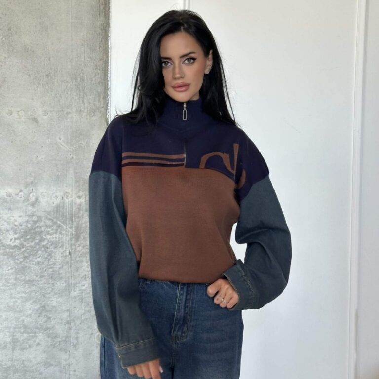 Women's patchwork sweater manufacturer (2)