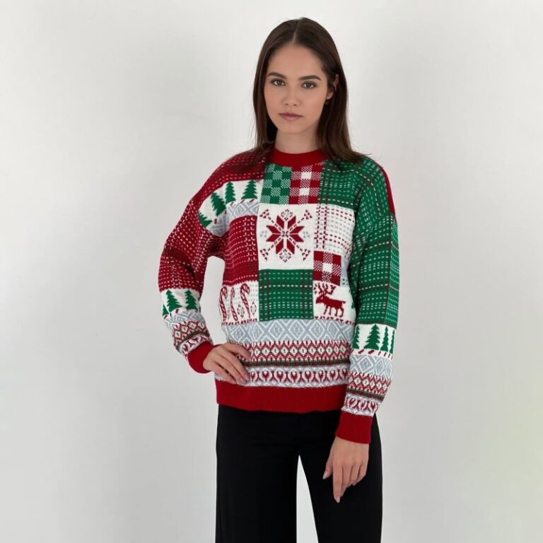 Knitted Jacquard Christmas Women's Sweater Manufacturer (3)